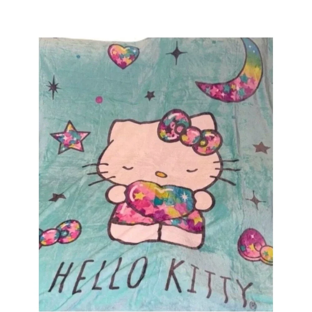 Hello Kitty Dreams and Sparkle Plush Cloud Throw- 60” x 70”, limited edition